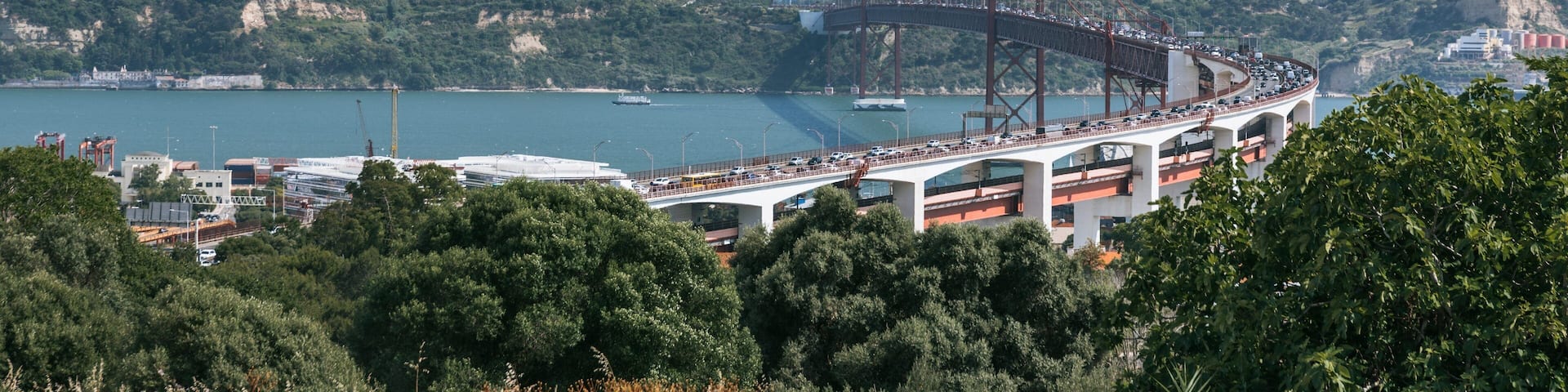 Monsanto Forest Park showing a bridge, a river or creek and landscape views