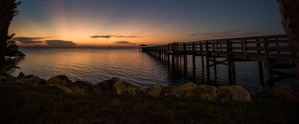 Sunrise at Rotary Riverfront Park, Titusville, Florida