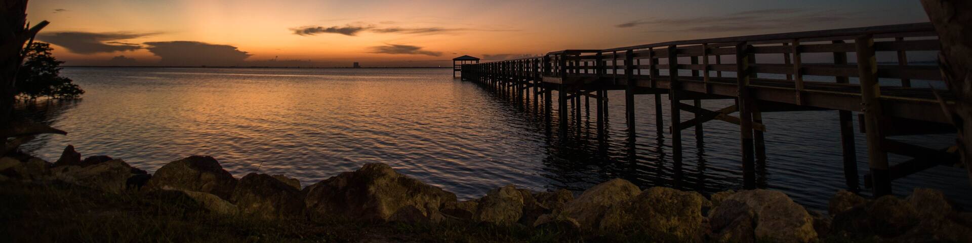 Sunrise at Rotary Riverfront Park, Titusville, Florida