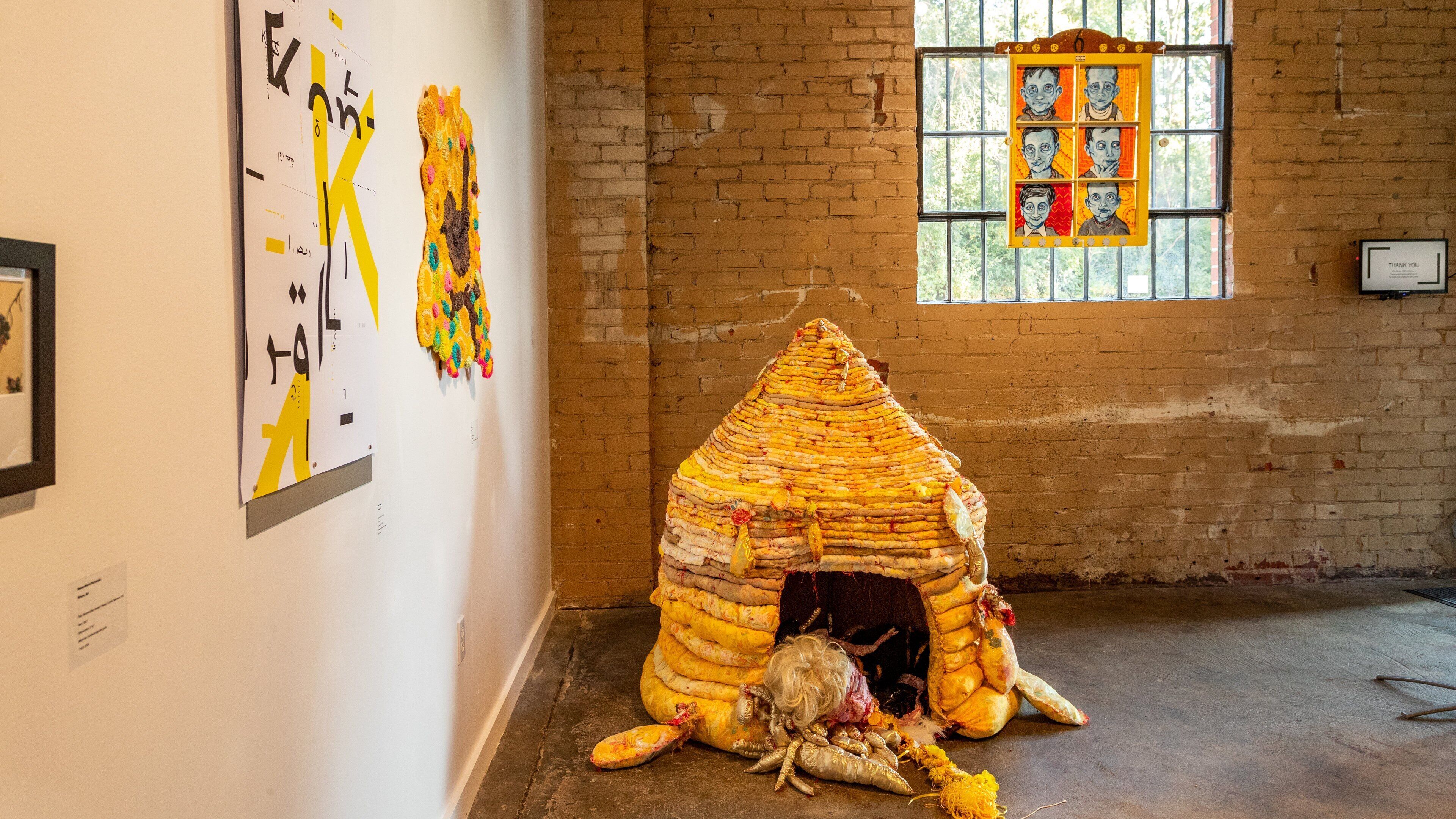 Athens Institute for Contemporary Art featuring art and interior views