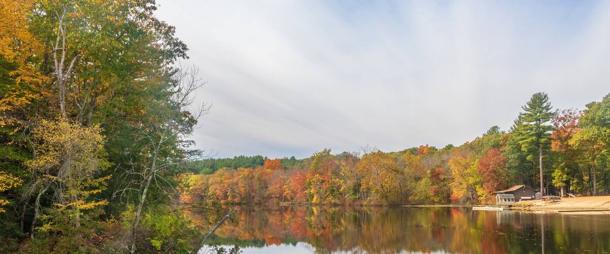 Autumn day on the lake