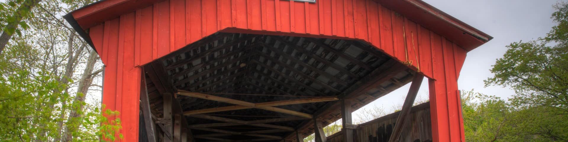 View of Dunbar Covered Bridge in Indiana, United States
