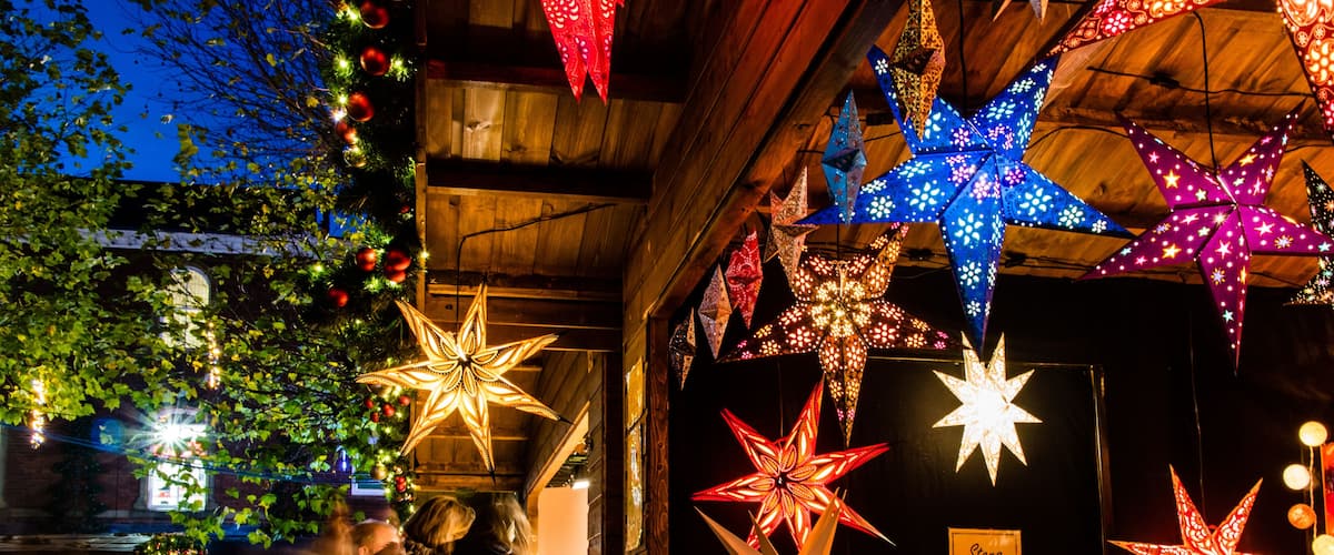 A christmas market stall