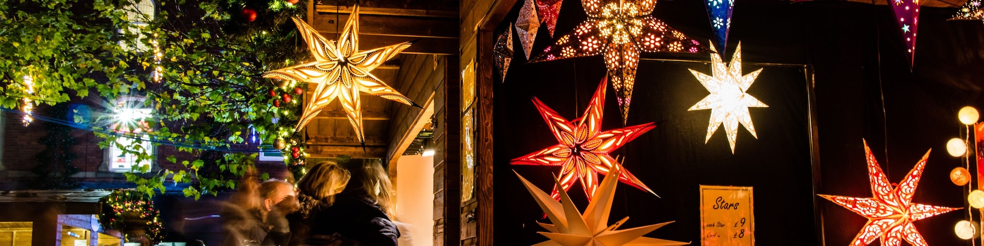 A christmas market stall