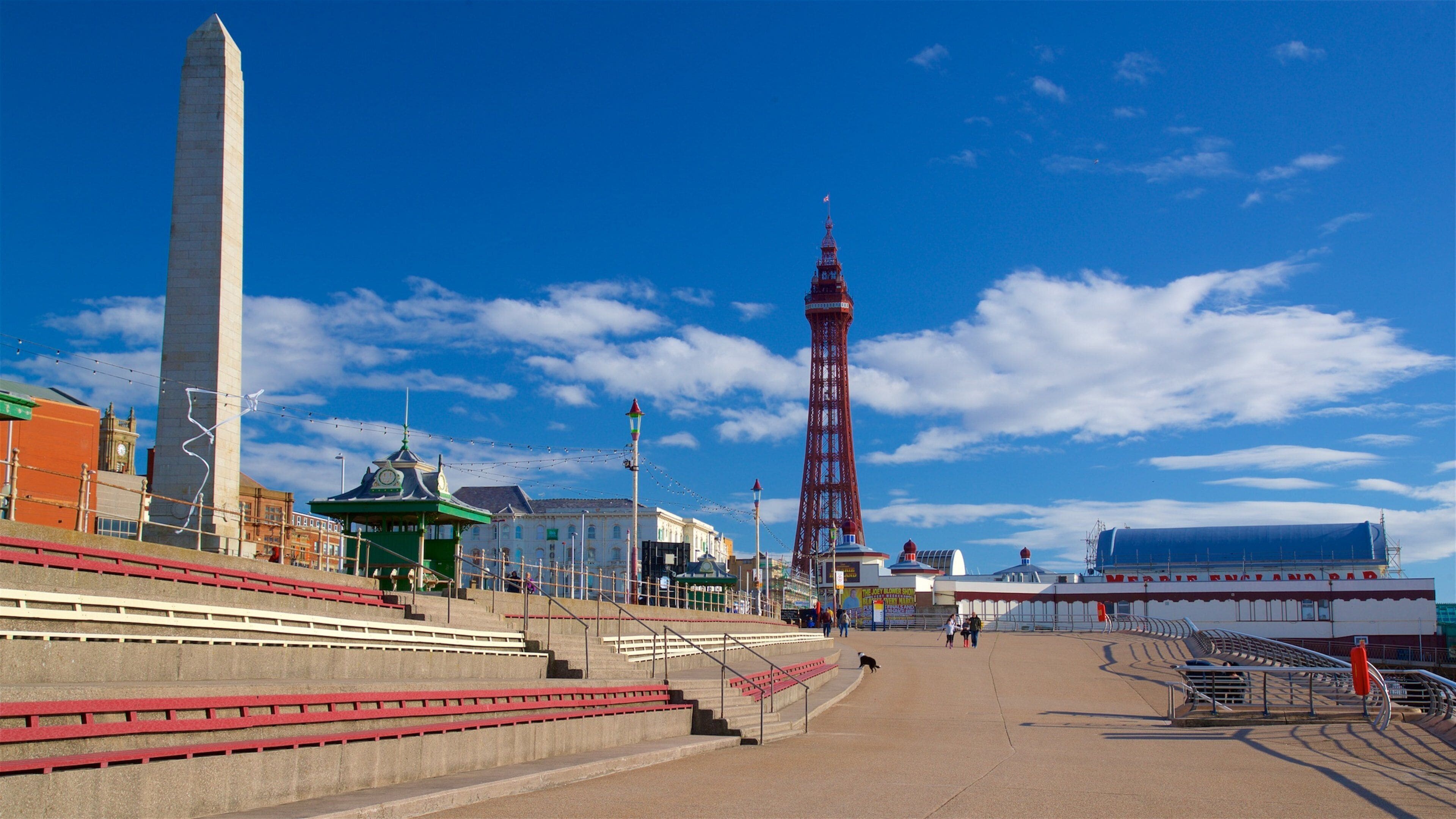 Blackpool North Shore Beach featuring a monument