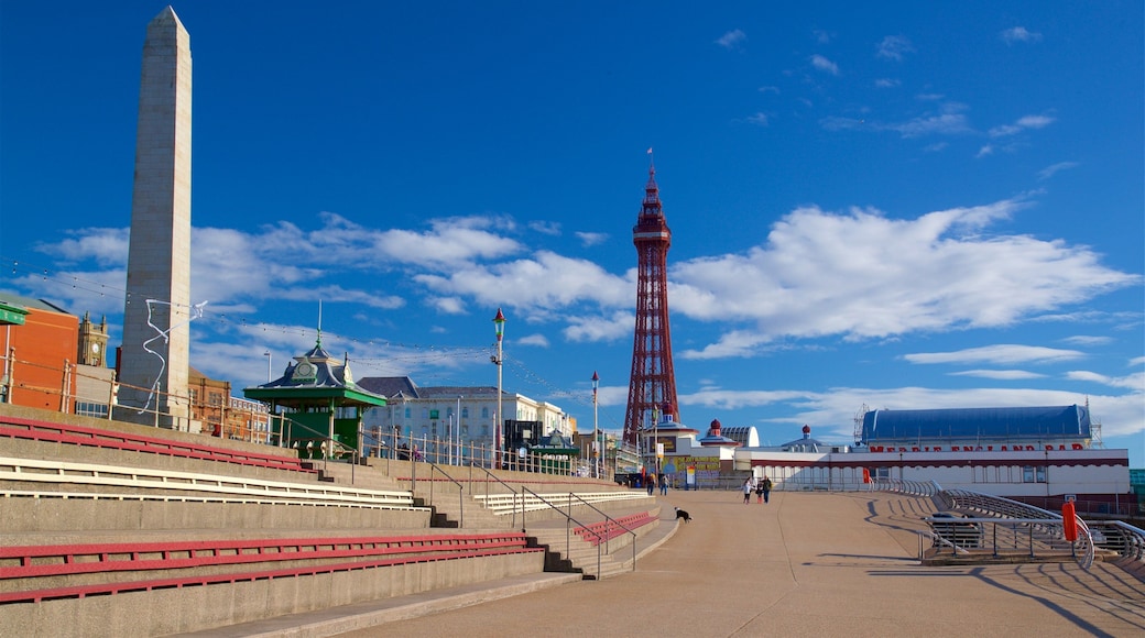 Blackpool North Shore Beach featuring a monument