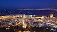 Haifa Port which includes a city, landscape views and night scenes