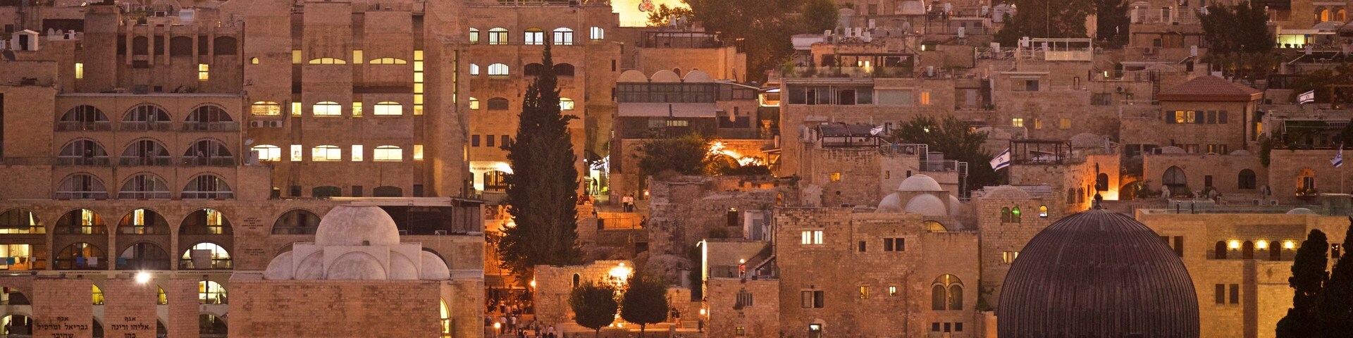 Mont des Oliviers montrant scĂšnes de nuit, ville et panoramas