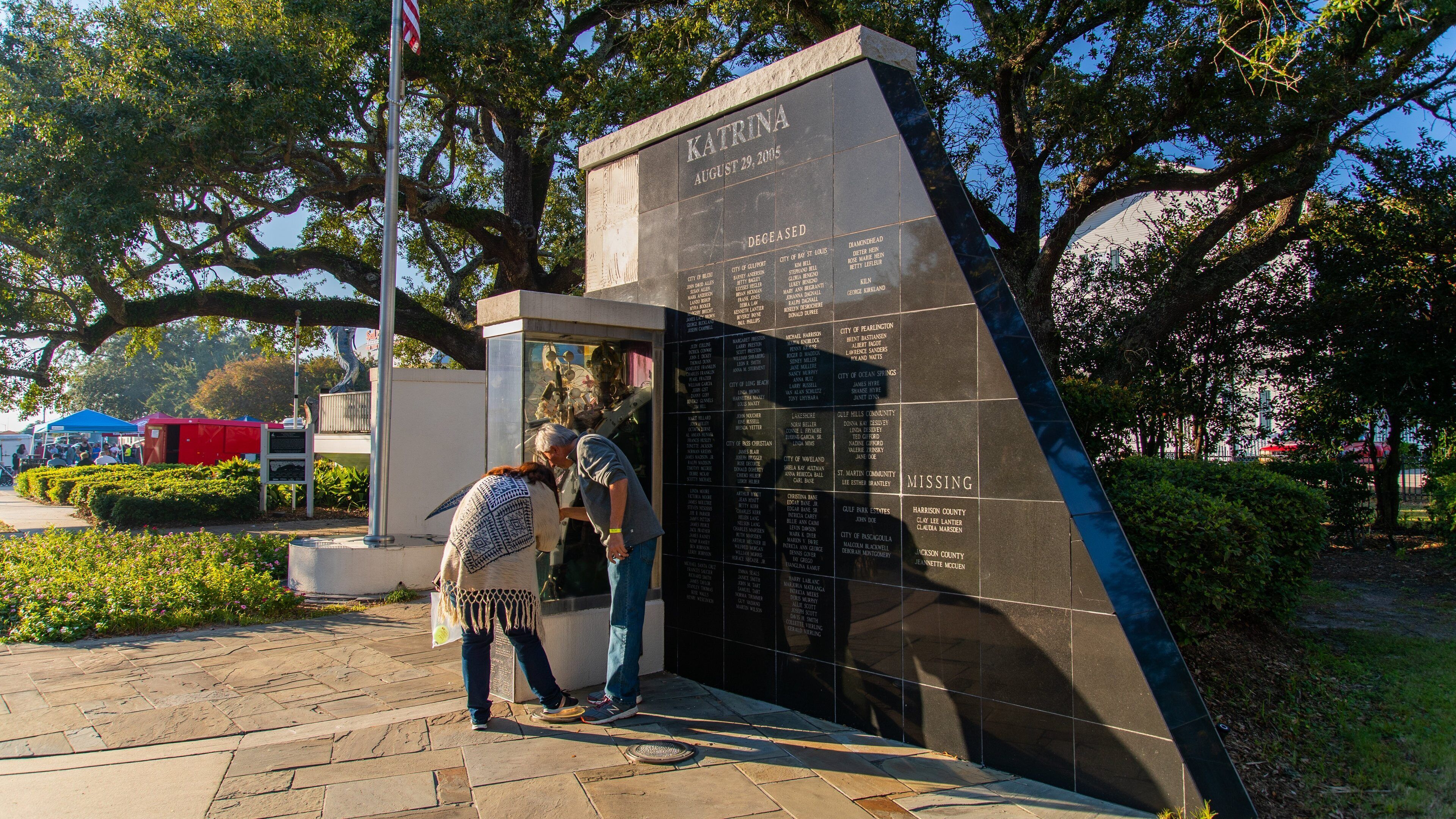 Hurricane Katrina Memorial as well as a couple