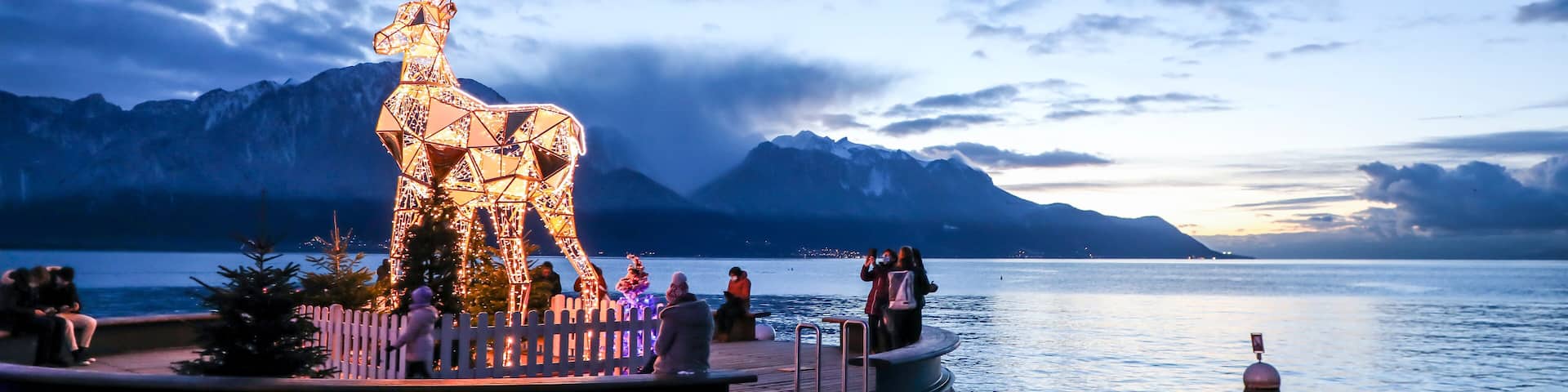 Christmas market in Montreux, Switzerland