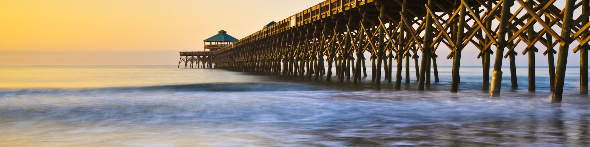 Folly Beach Pier Charleston SC Atlantic Ocean Sunrise