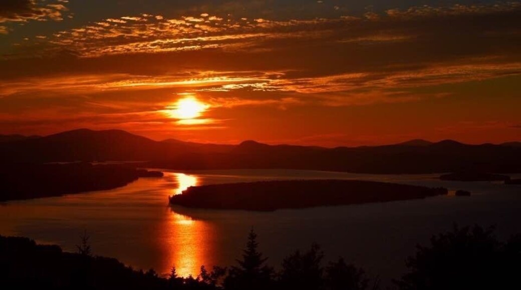 One of the most scenic spots in Maine is 2000 feet above the waters of Mooselukmeguntic Lake.