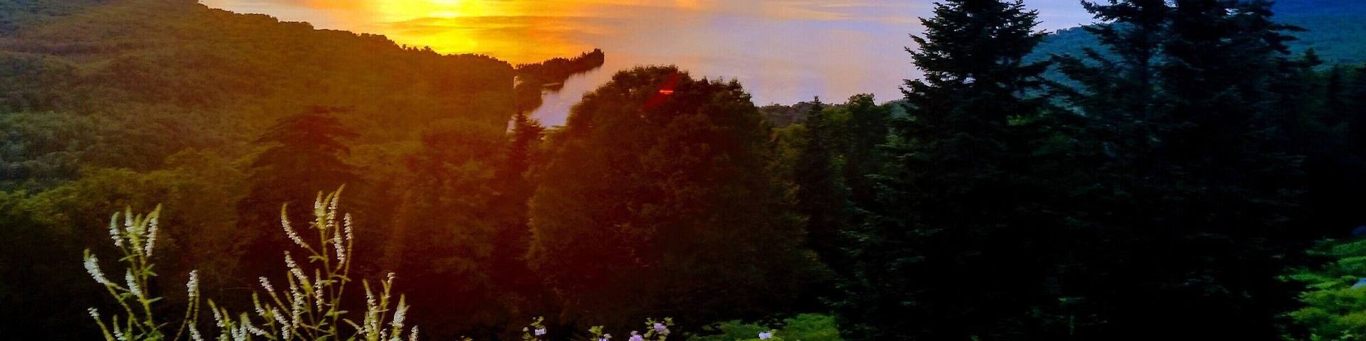 Scenic view from a pull-off point on Rt 17 near Rangeley, ME. This was taken at sunset.