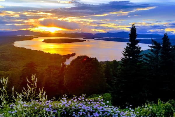 Scenic view from a pull-off point on Rt 17 near Rangeley, ME. This was taken at sunset.