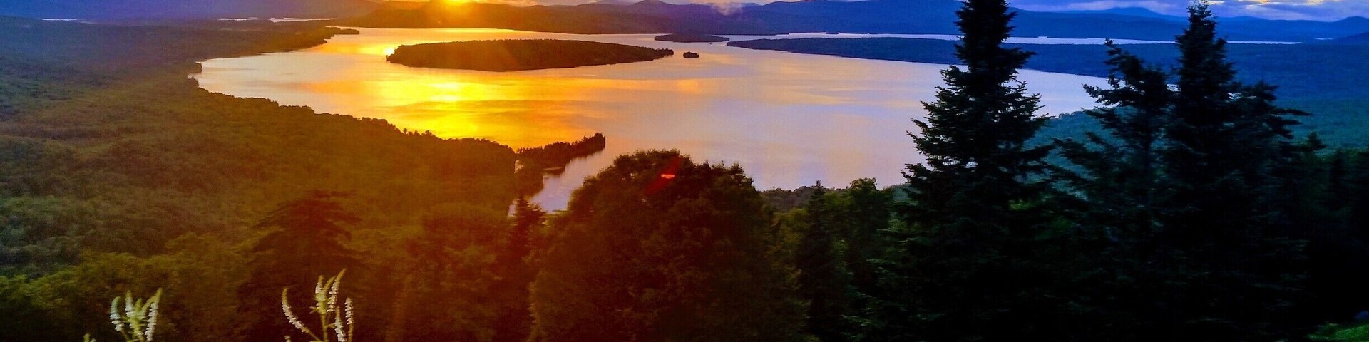 Scenic view from a pull-off point on Rt 17 near Rangeley, ME.  This was taken at sunset.