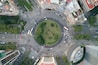 4k photo Barcelona City, Roundabout Francesc Macia, Catalunya, Spain, Europe, Aerial view