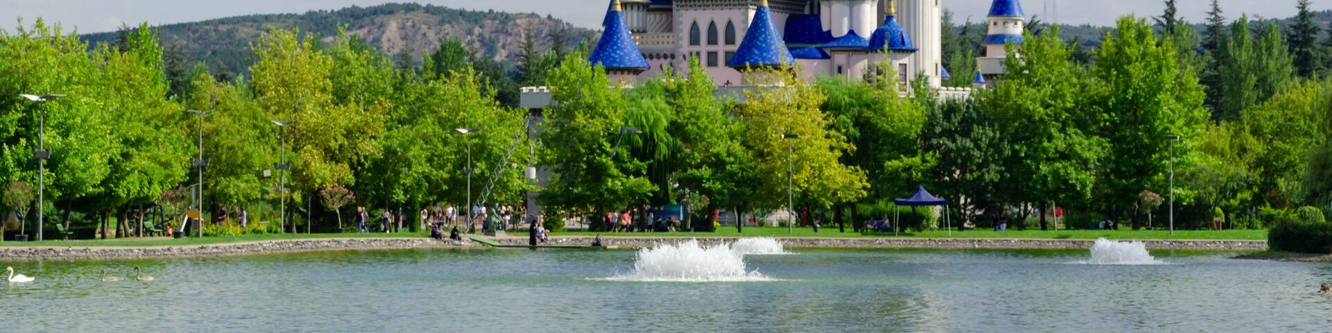 Fairytale castle in Sazova Park, Eskisehir.Turkey