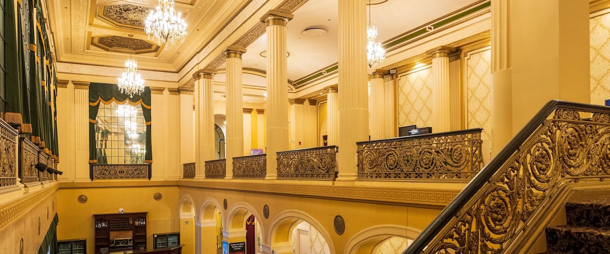 The Hanover Theatre for the Performing Arts showing interior views and heritage elements