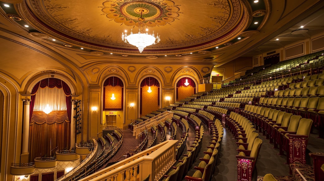 The Hanover Theatre for the Performing Arts featuring heritage elements, theater scenes and interior views