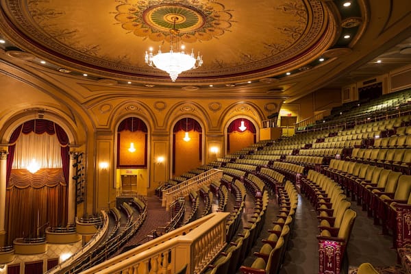 The Hanover Theatre for the Performing Arts featuring heritage elements, theater scenes and interior views