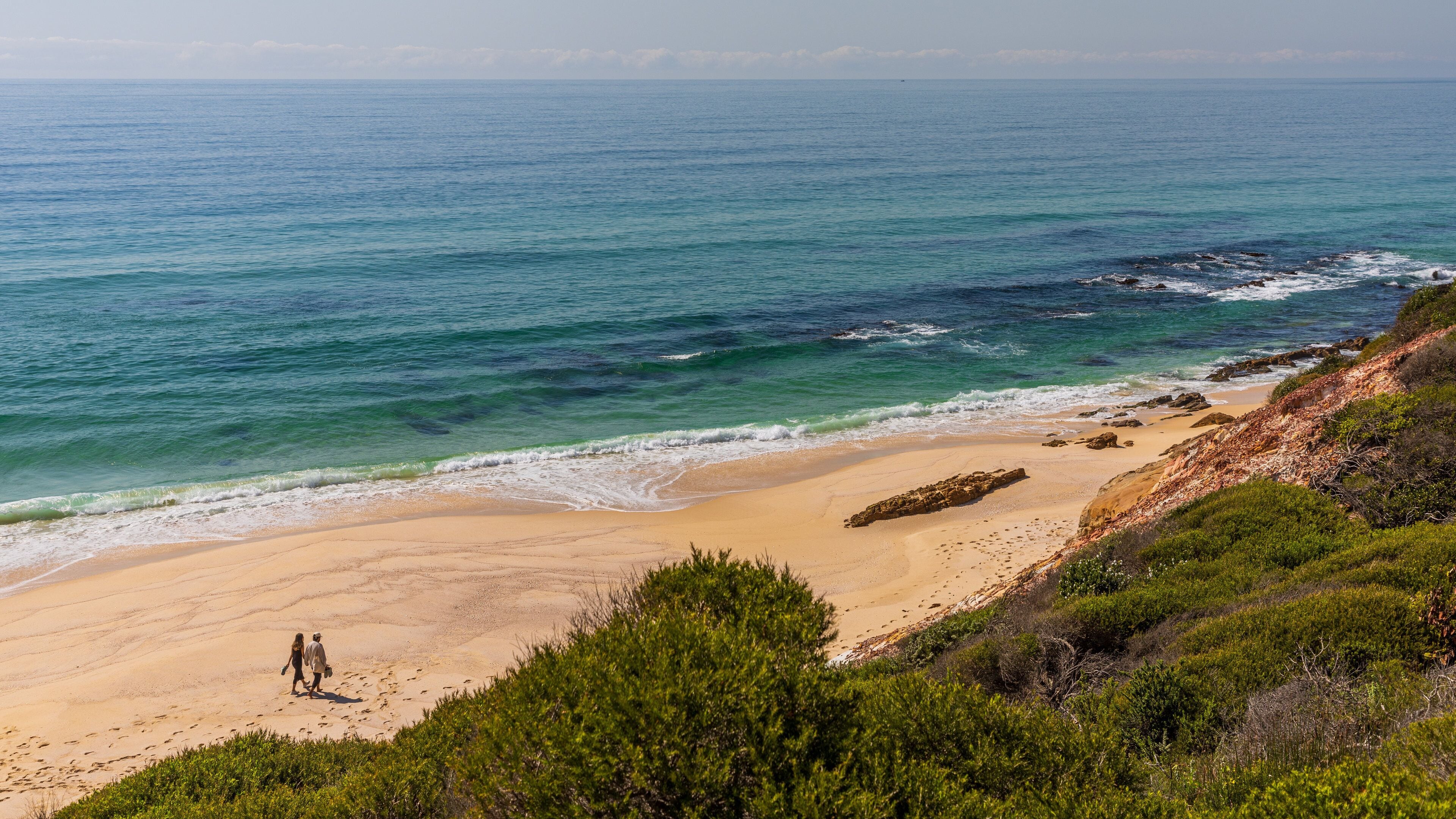 Ben Boyd National Park showing a sandy beach, general coastal views and landscape views