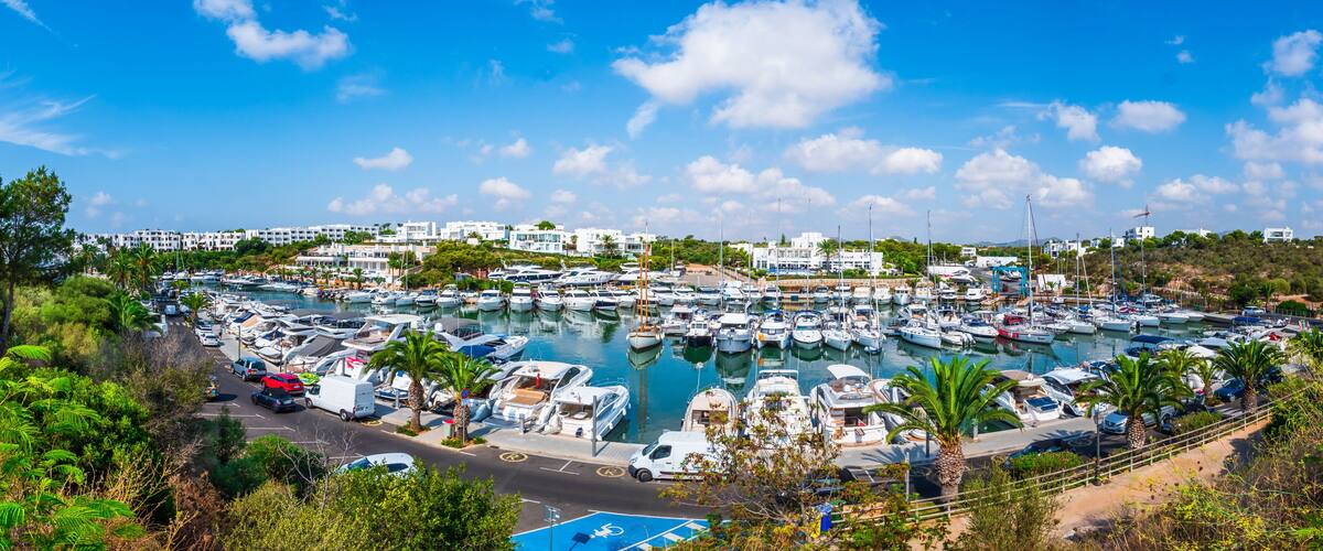 Port of Cala d'Or with ships