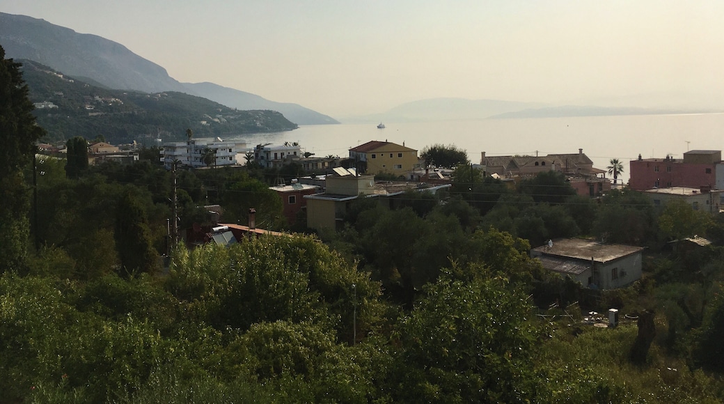 View from hotel Yannis at Ipsos, Corfu. Albania in the distance.