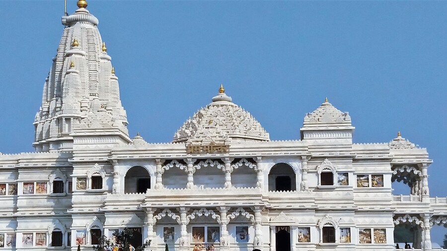 The Temple named "Prem Mandir" at Brindaban of UttarPradesh in India.The photo was taken during my visit at Mathura, Brindaban on November'2019.
