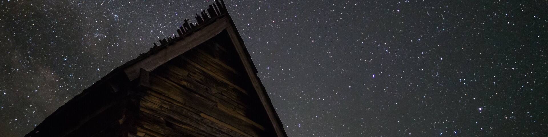 Milky Way over Prickett's Fort. This was the only line of defense from attack and weather for miles for wary pioneers and soldiers in (then) Virginia’s western frontier. #parks #details #wv #frontier #adventure