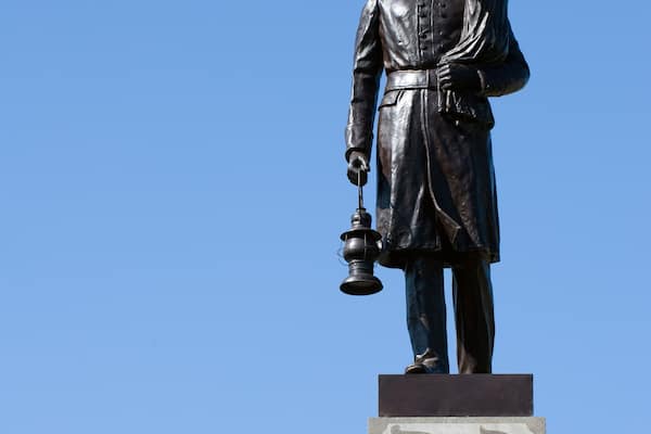 The Volunteer Firemen Monument erected in 1896 on the grounds of State Capitol in Austin, Texas, USA