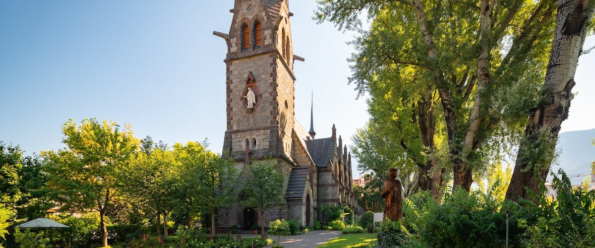 South Tyrol showing a church or cathedral and heritage architecture