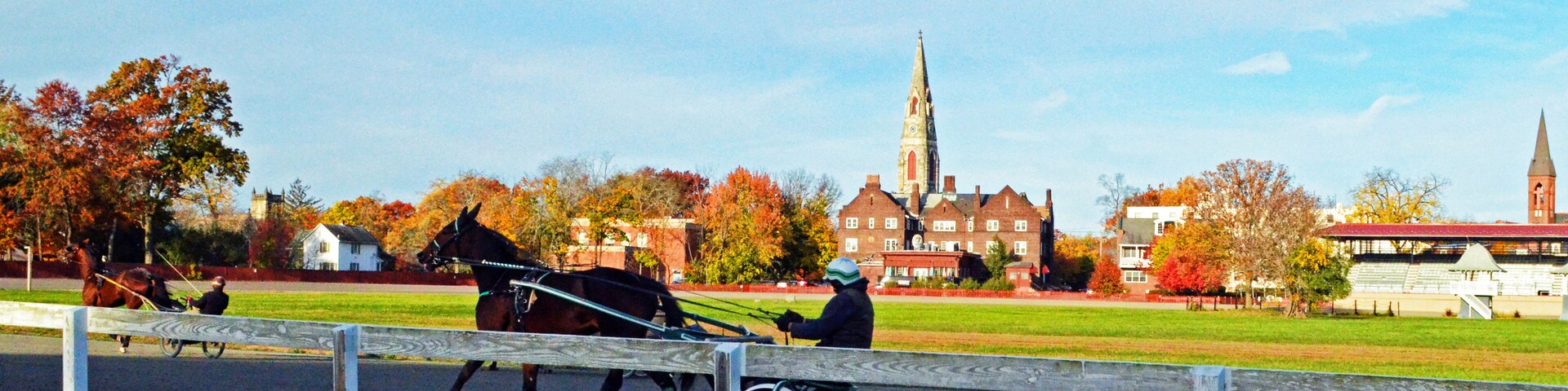 Horses racing at the Goshen, New york historic track