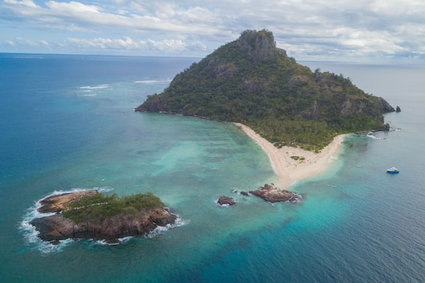 Beautiful veiw of the Monuriki island where the Castaway movie was filmed