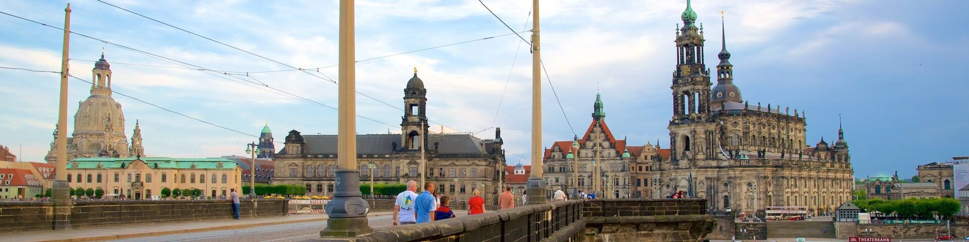 Dresden showing a bridge, a city and heritage architecture