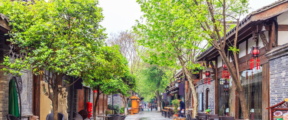 Chengdu old street ancient houses