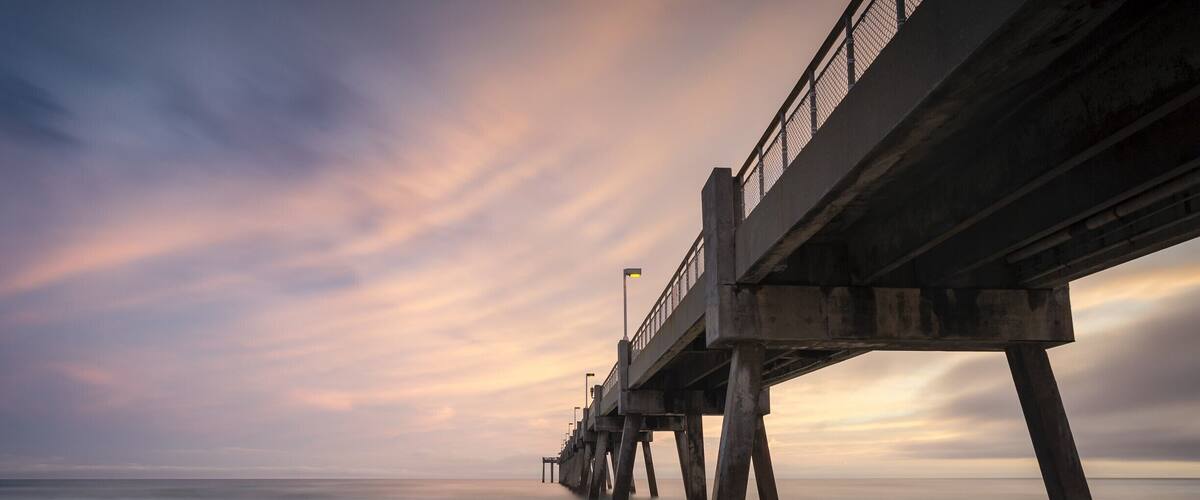 The storm clouds started to part right at sunset and it aloud me to get a few photos of the fishing pier.