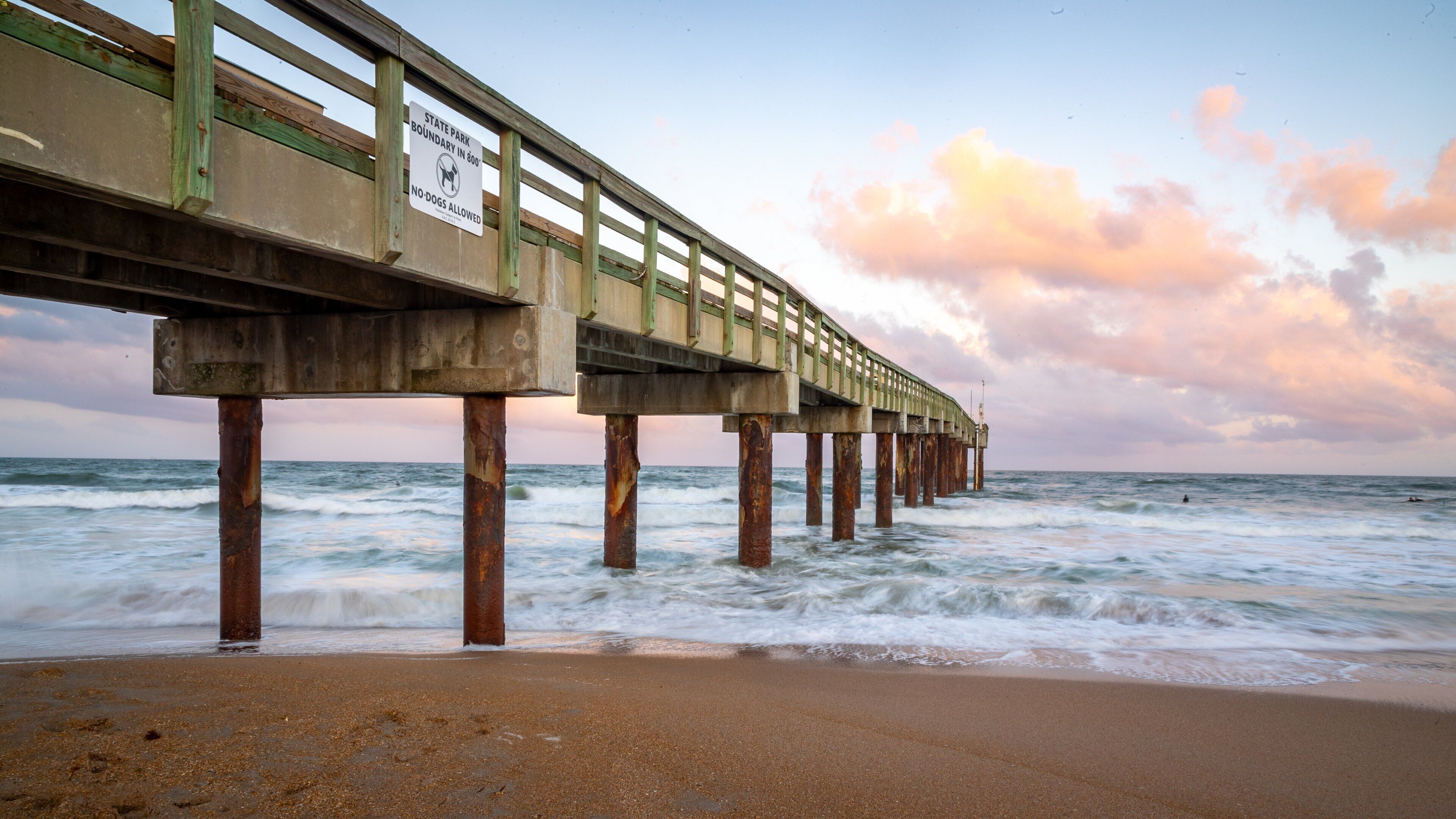 St. Augustine Beach featuring a beach, general coastal views and a sunset