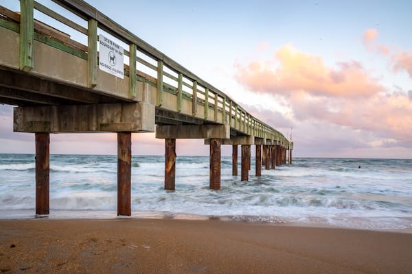 St. Augustine Beach featuring a beach, general coastal views and a sunset