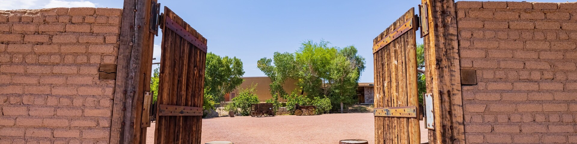 Sunny view of the Old Las Vegas Mormon Fort State Historic Park