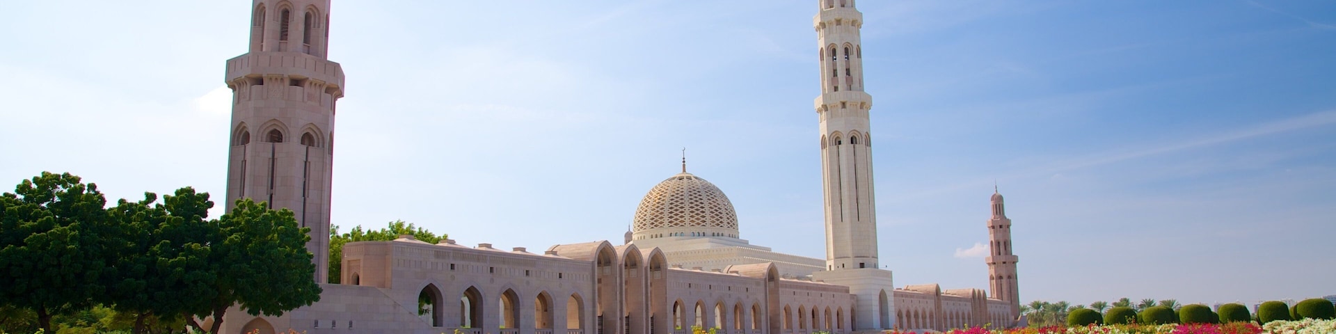 Muscat featuring religious elements, a mosque and flowers