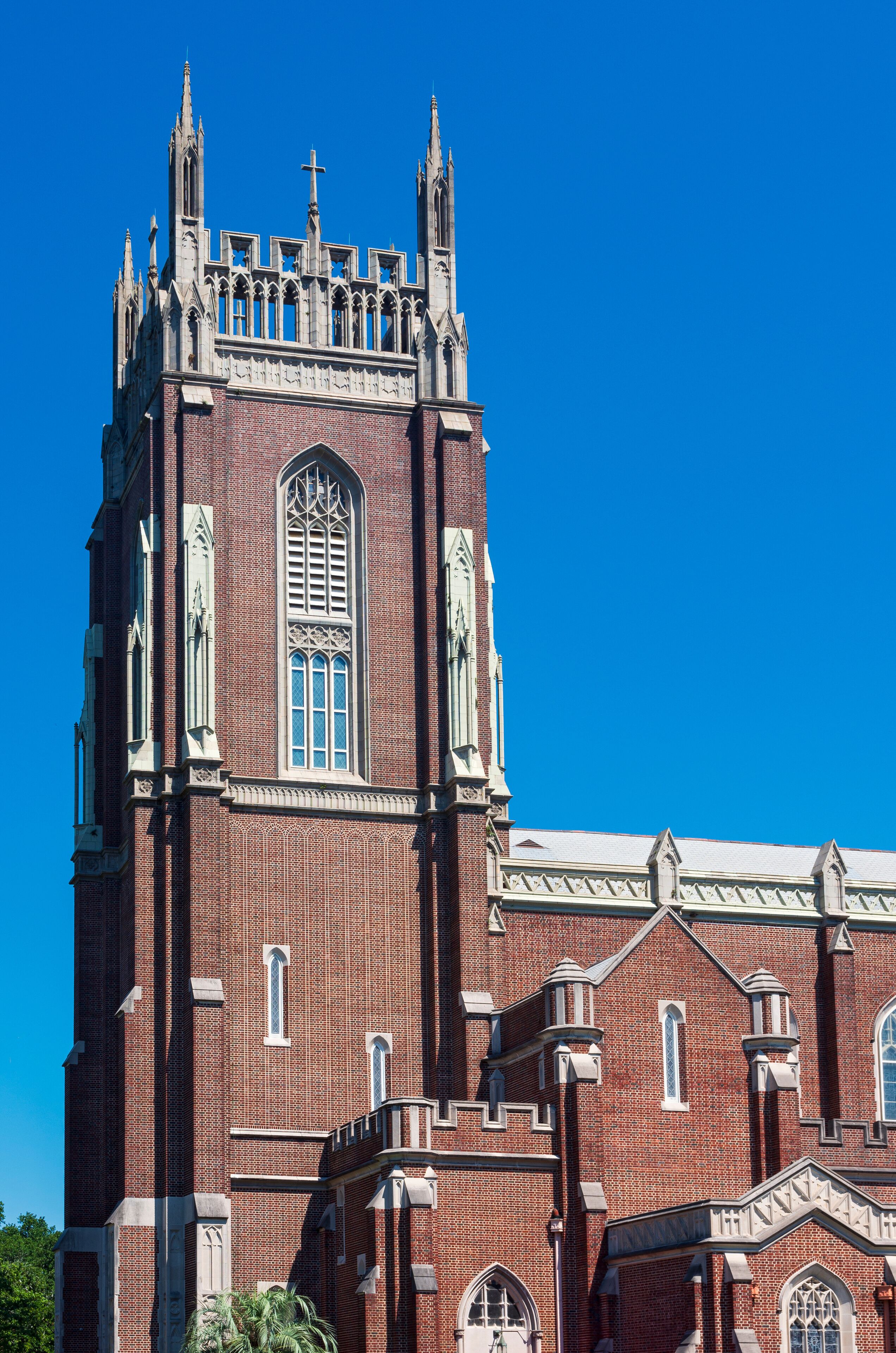 Historic bell tower and church in new orleans
