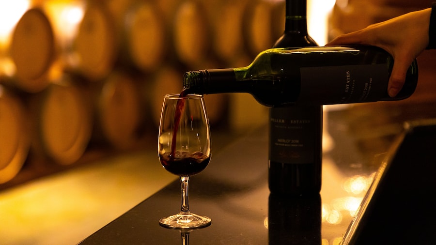 Peller Estates Winery which includes drinks or beverages