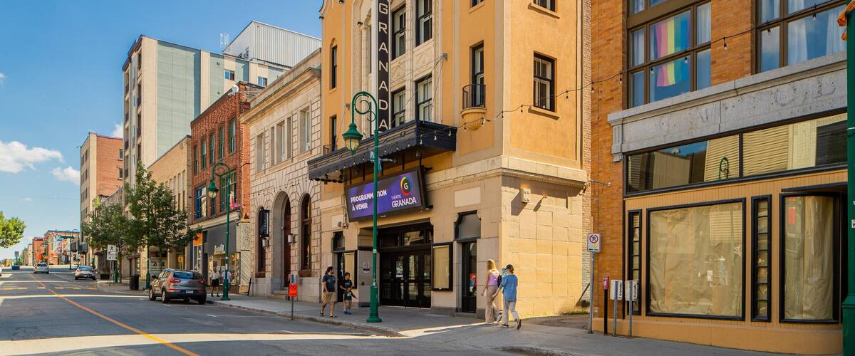 Theatre Granada which includes signage and street scenes
