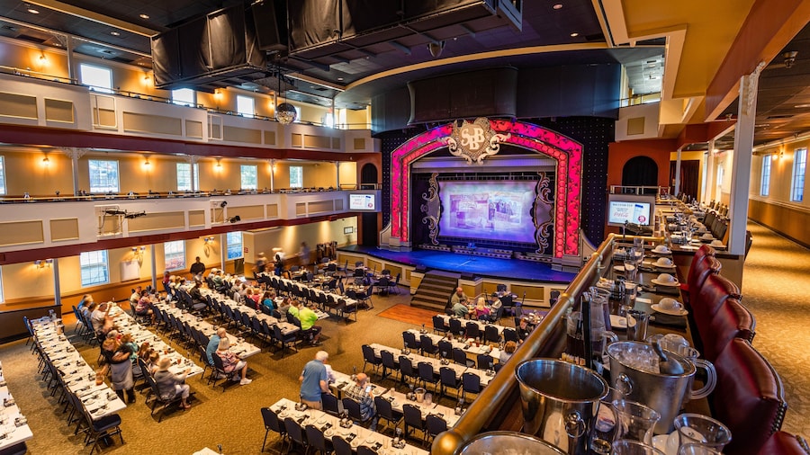 Showboat Branson Belle featuring theater scenes and interior views