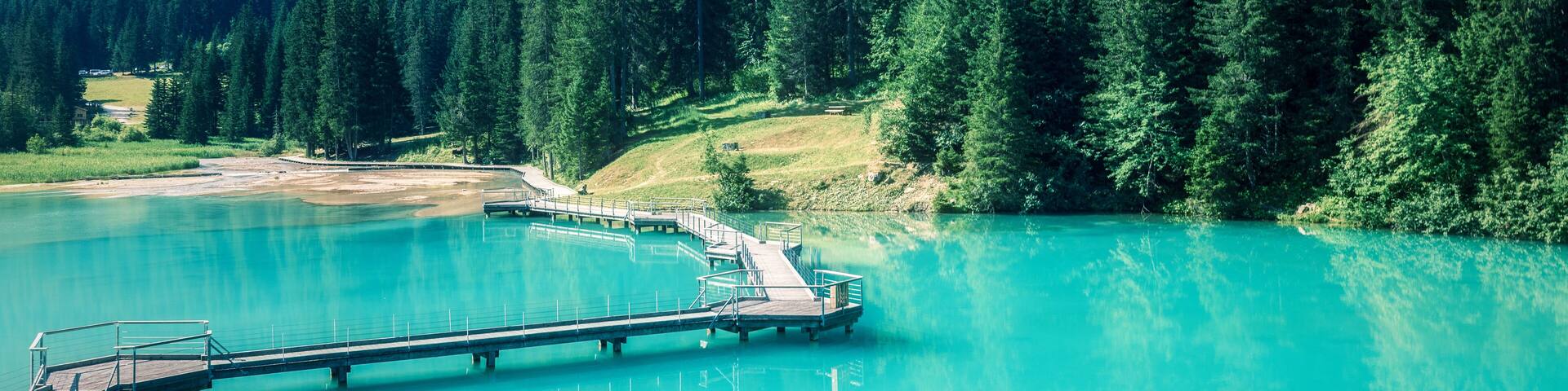 Lac de La Rosière - Courchevel - mountain lake in the European Alps