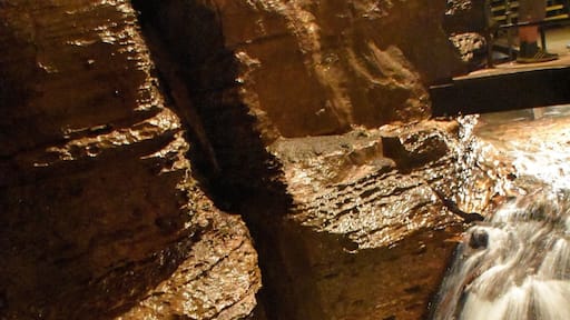 Underground stream and waterfall in Niagara Cave. Well worth the time taking the tour to see this interesting cave. One hour tour with just over 500 steps.