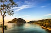Scenic view of the bay of El Nido Town in Palawan from a viewpoint
