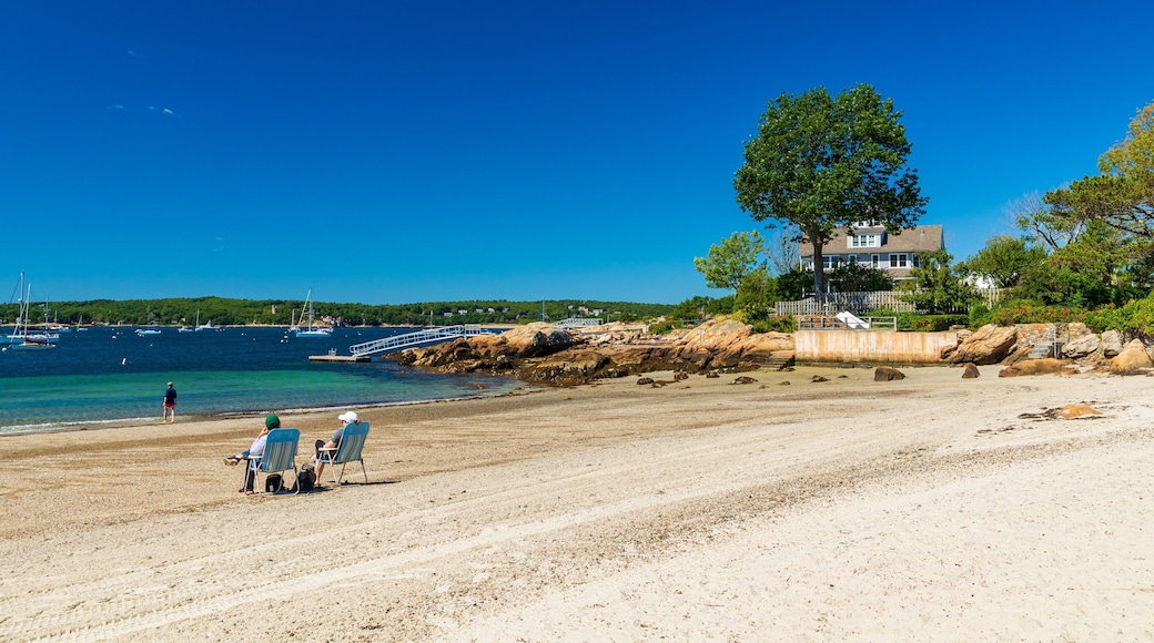 Niles Beach showing general coastal views and a sandy beach as well as a couple