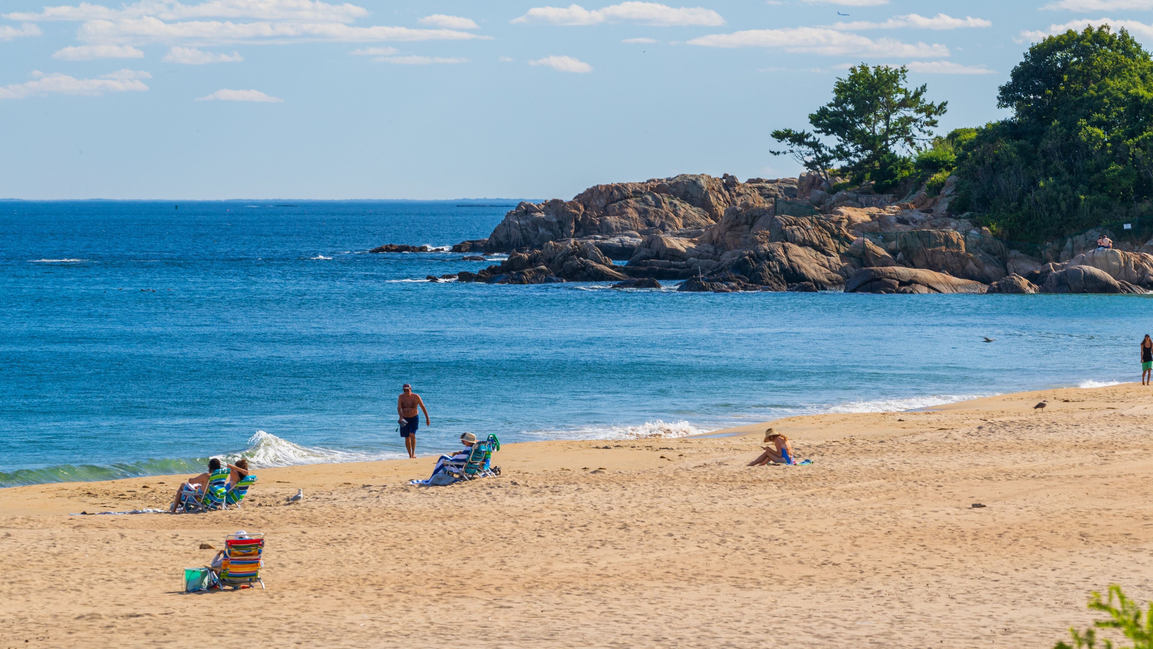 Singing Beach which includes general coastal views and a sandy beach