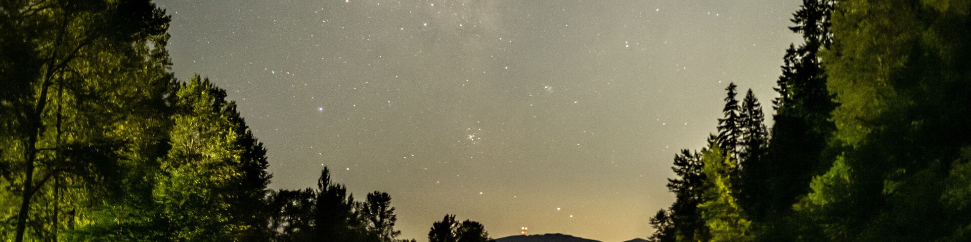 Milky Way above Tolt Macdonald park in Carnation, WA